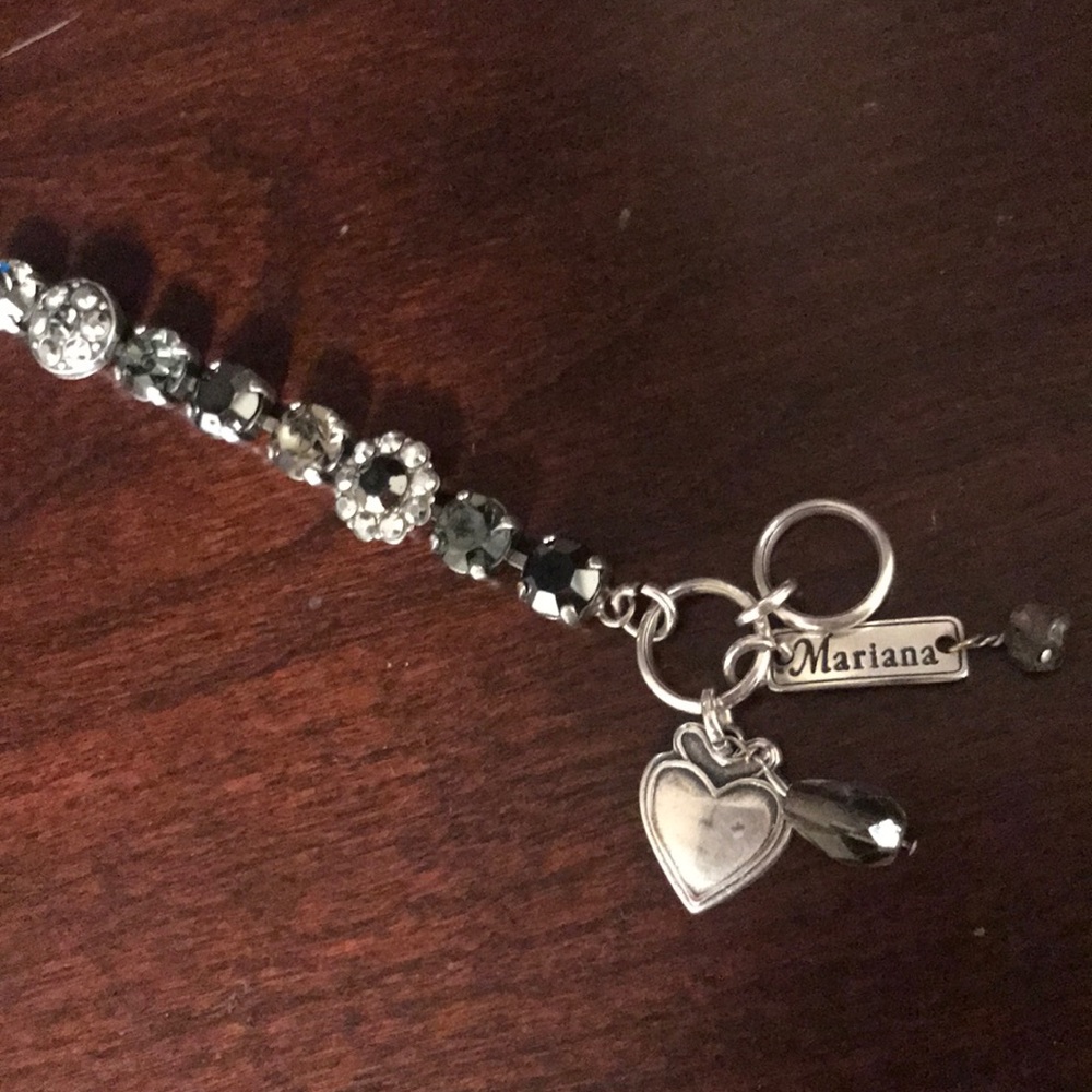 Mariana Silver Bracelet With Grey Shades Crystals